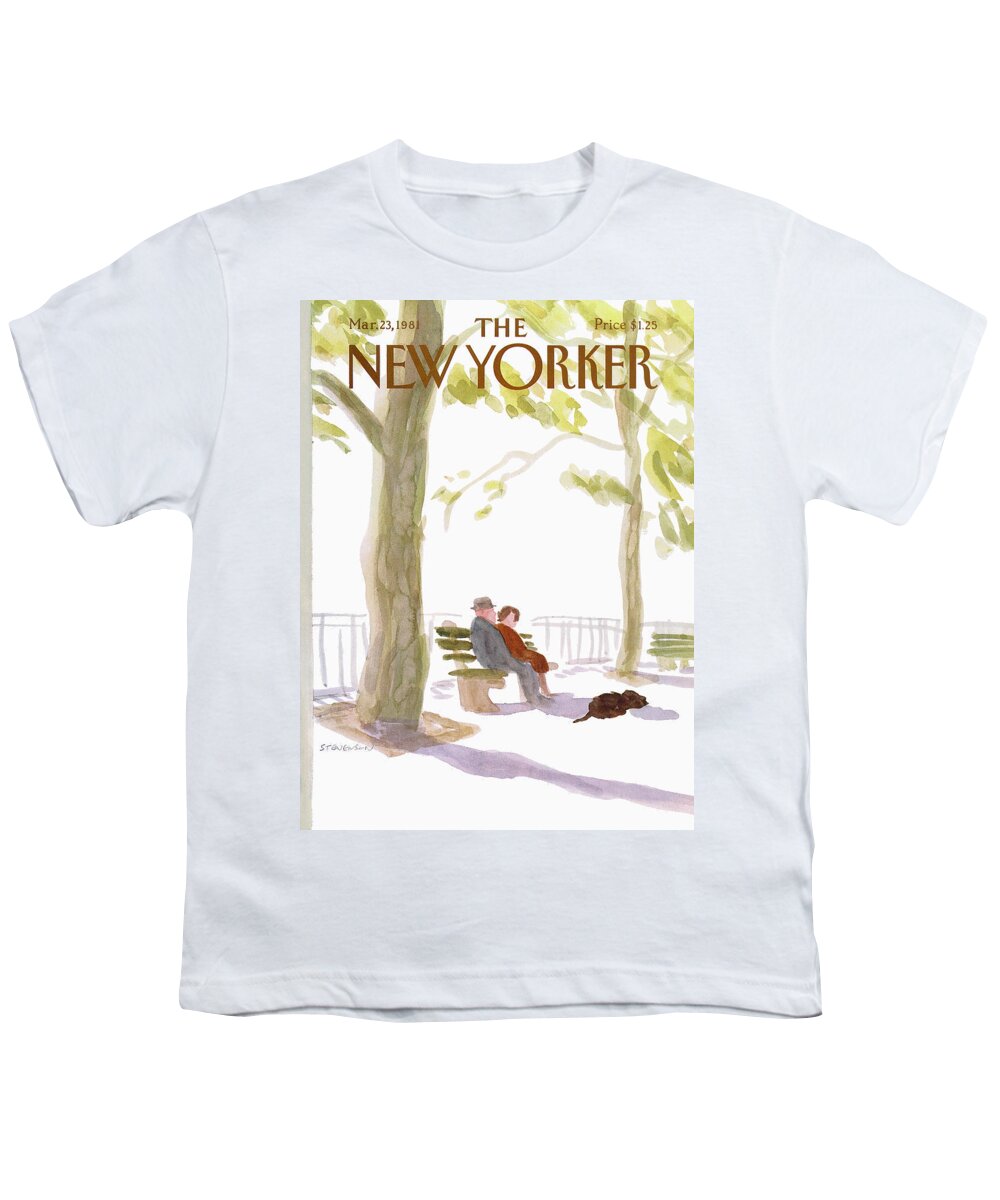 Nature Youth T-Shirt featuring the painting New Yorker March 23rd, 1981 by James Stevenson