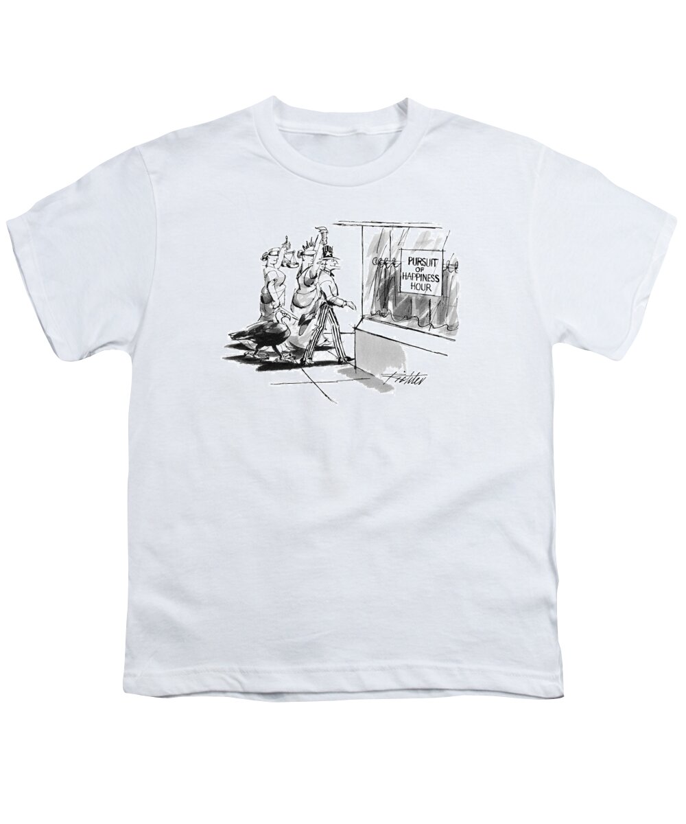 Government Youth T-Shirt featuring the drawing New Yorker November 28th, 1994 by Mischa Richter