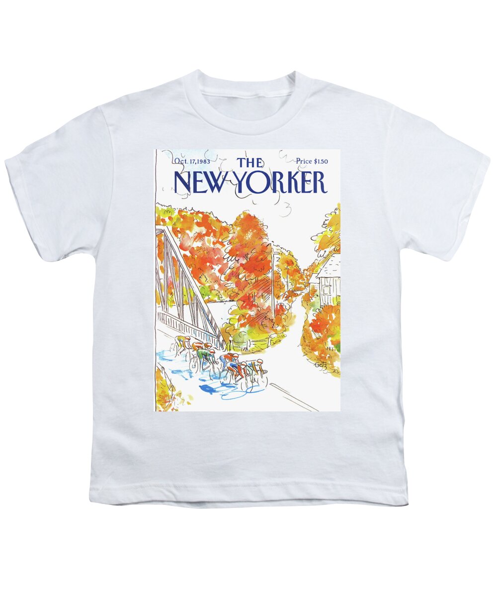 Nature Youth T-Shirt featuring the painting New Yorker October 17th, 1983 by Arthur Getz