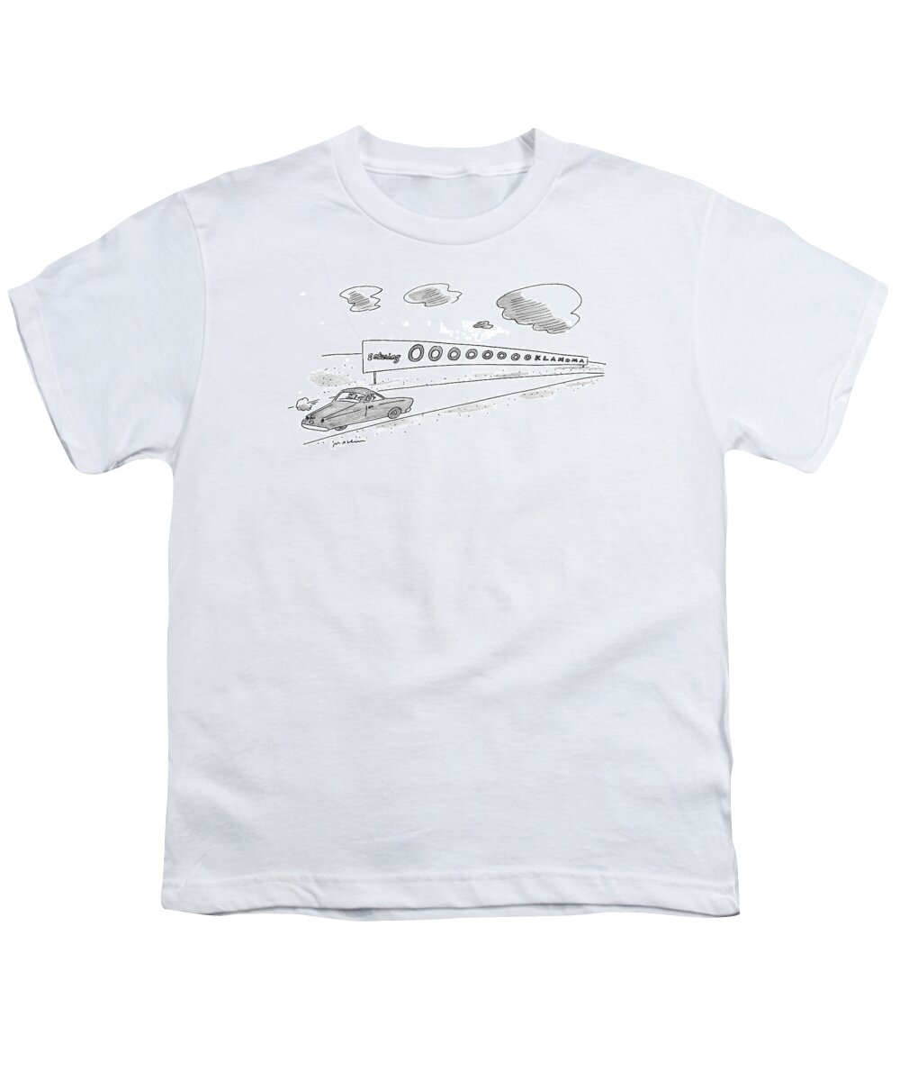 Automobiles - General Youth T-Shirt featuring the drawing New Yorker September 13th, 1999 by Michael Maslin