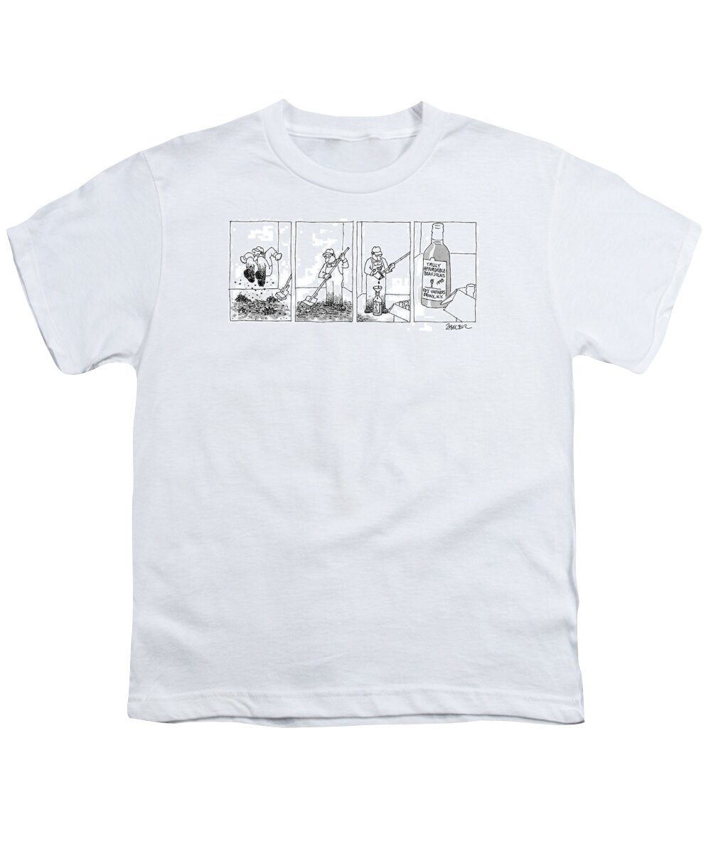 Bronx Youth T-Shirt featuring the drawing New Yorker September 21st, 1998 by Jack Ziegler