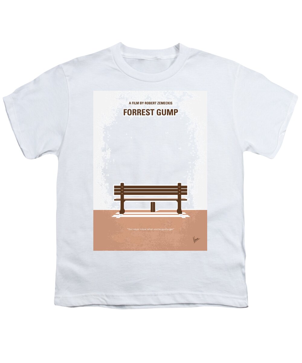 Forrest Gump Youth T-Shirt featuring the digital art No193 My Forrest Gump minimal movie poster by Chungkong Art