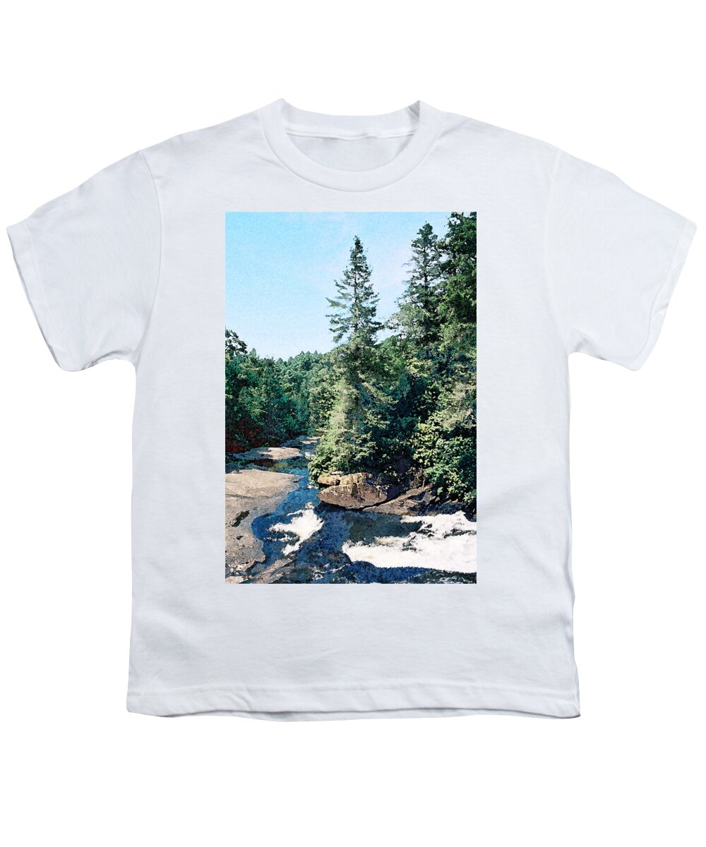Landscape Youth T-Shirt featuring the digital art North Carolina Landscape by Steve Karol