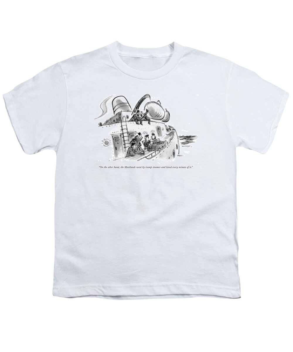 Travel Youth T-Shirt featuring the drawing On The Other Hand by Lee Lorenz