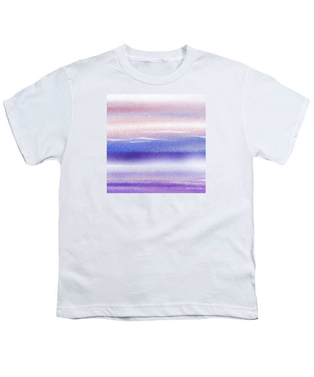 Sky Youth T-Shirt featuring the painting Pearly Sky Abstract I by Irina Sztukowski