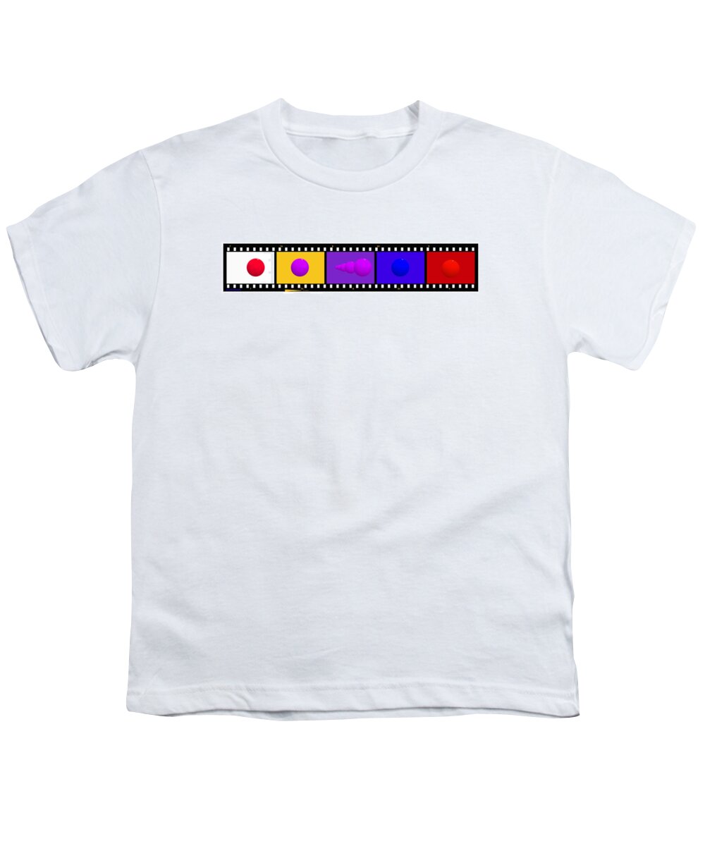 Contact Print Youth T-Shirt featuring the painting Polychrome Print by Charles Stuart