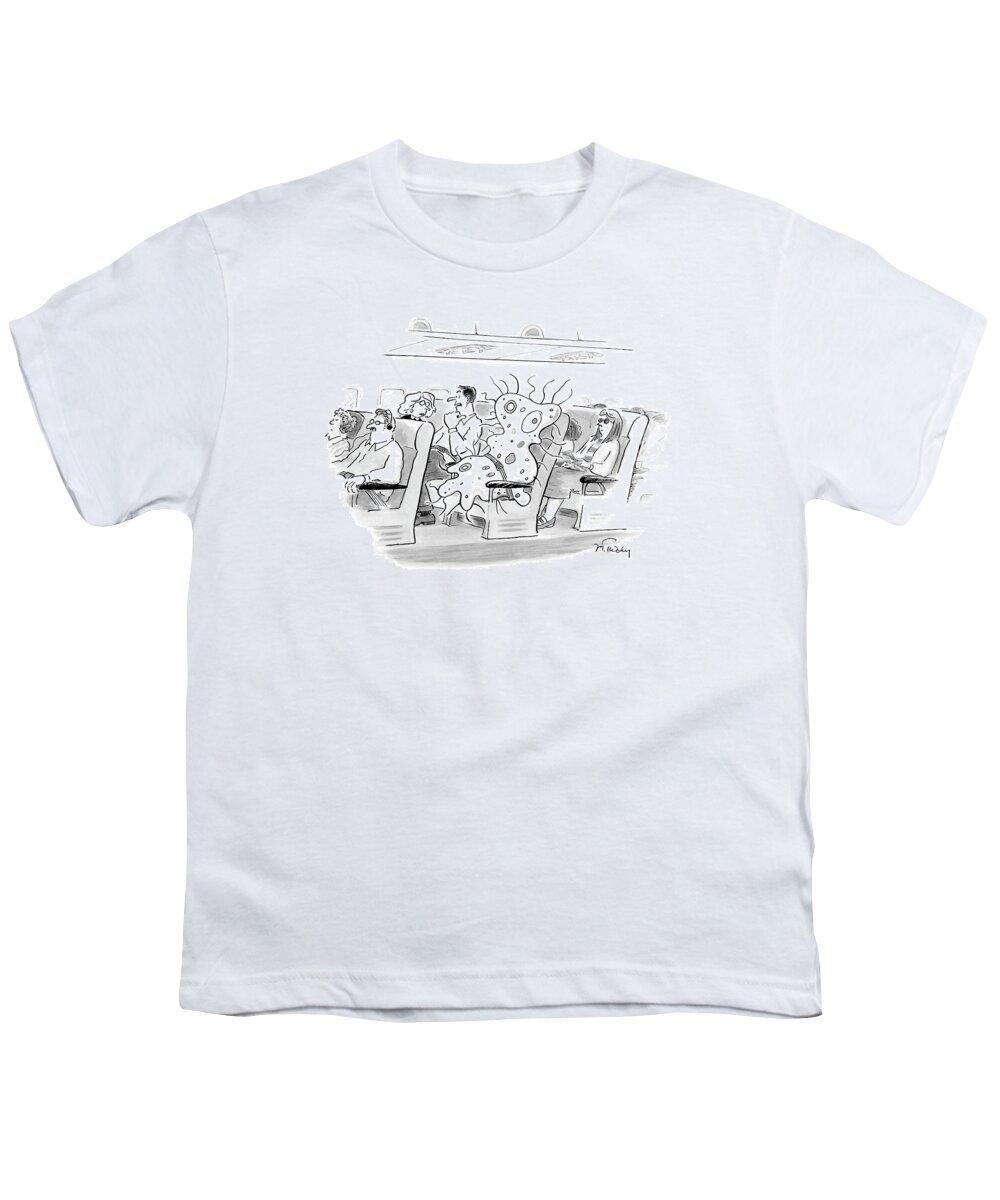 Sickness Youth T-Shirt featuring the drawing Protozoa Riding An Airplane by Mike Twohy