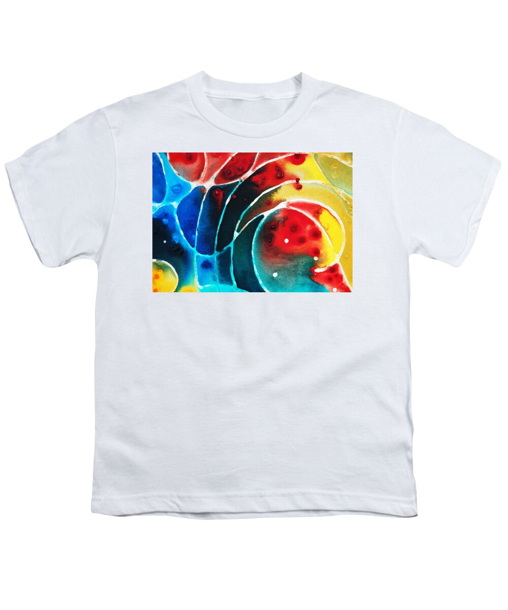 Abstract Youth T-Shirt featuring the painting Pure Joy 2 - Abstract Art By Sharon Cummings by Sharon Cummings