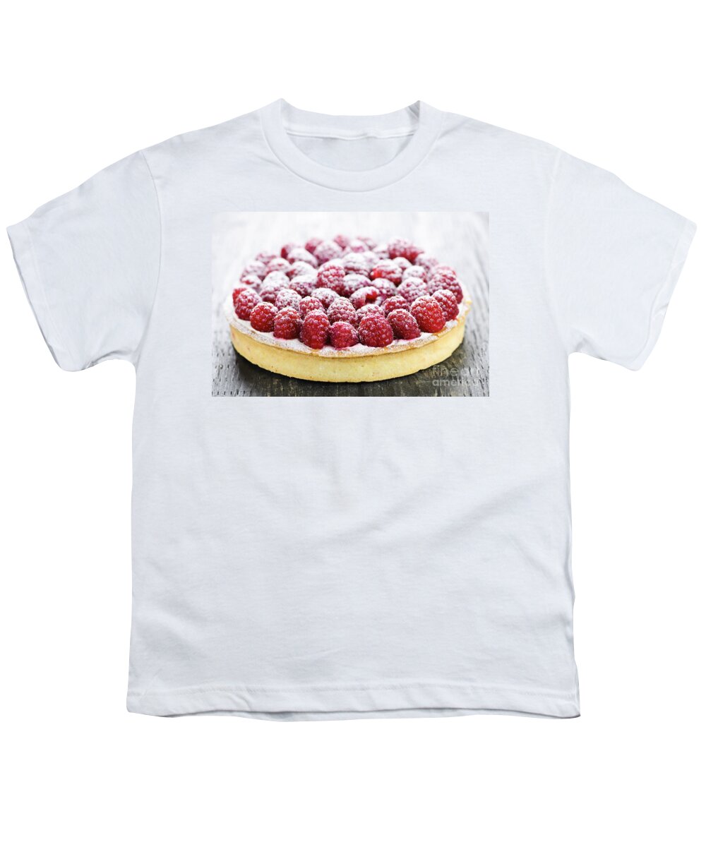 Tart Youth T-Shirt featuring the photograph Raspberry tart by Elena Elisseeva