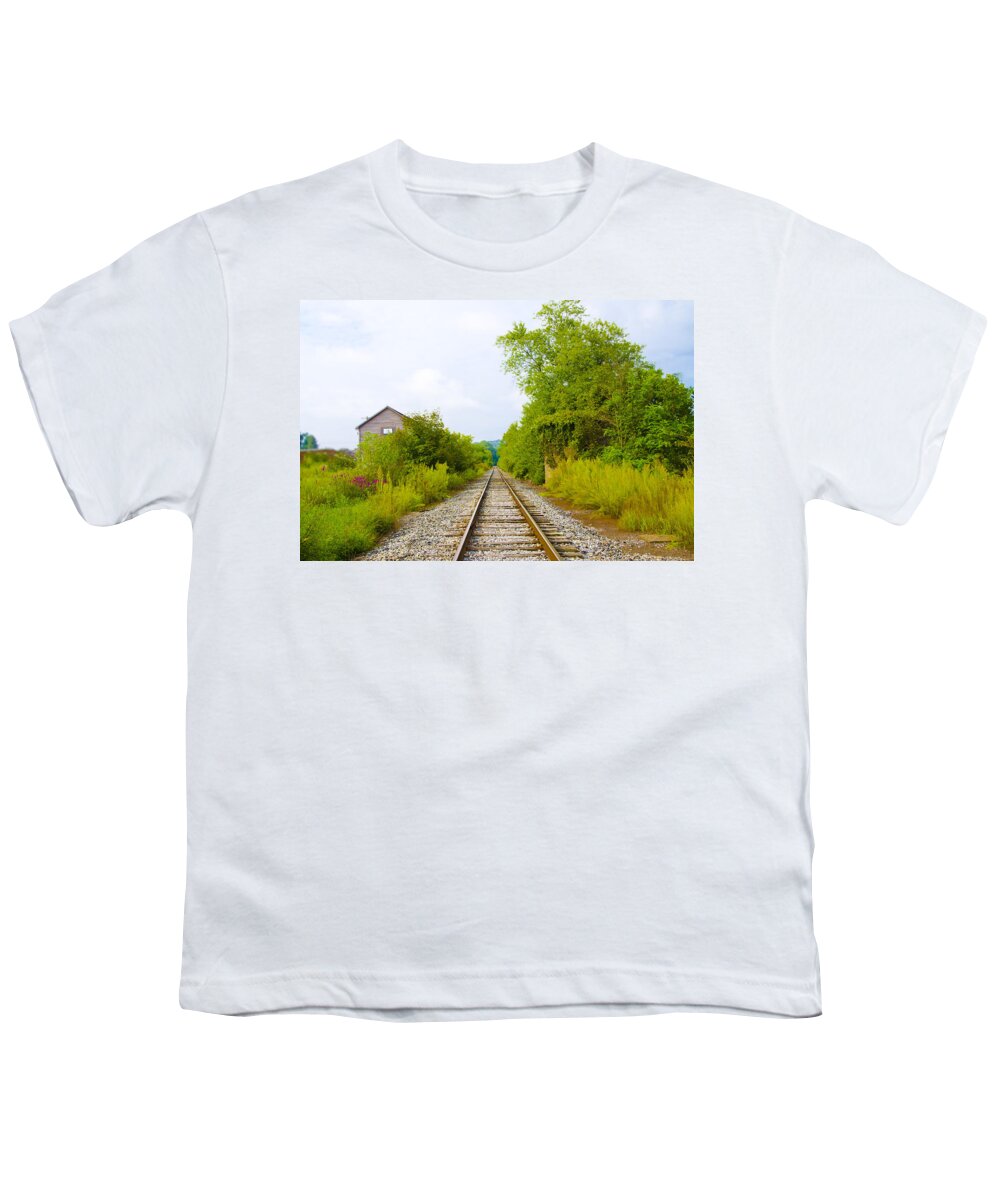 Rural Youth T-Shirt featuring the photograph Rural Pa Train Tracks by Bill Cannon