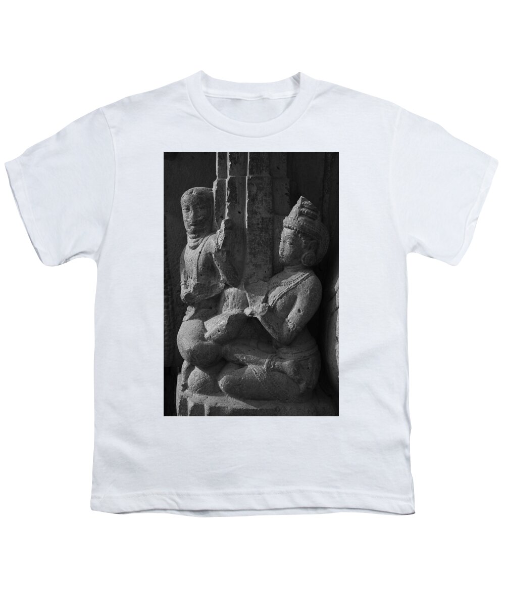 Twin Youth T-Shirt featuring the photograph SKN 2023 Twin Sculptures by Sunil Kapadia