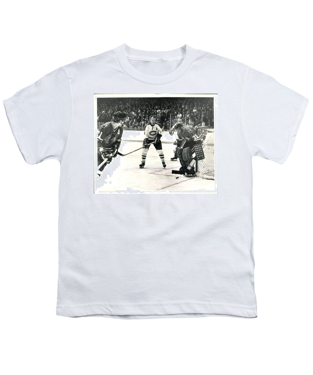 Stan Youth T-Shirt featuring the photograph Stan Mikita in action by Gianfranco Weiss