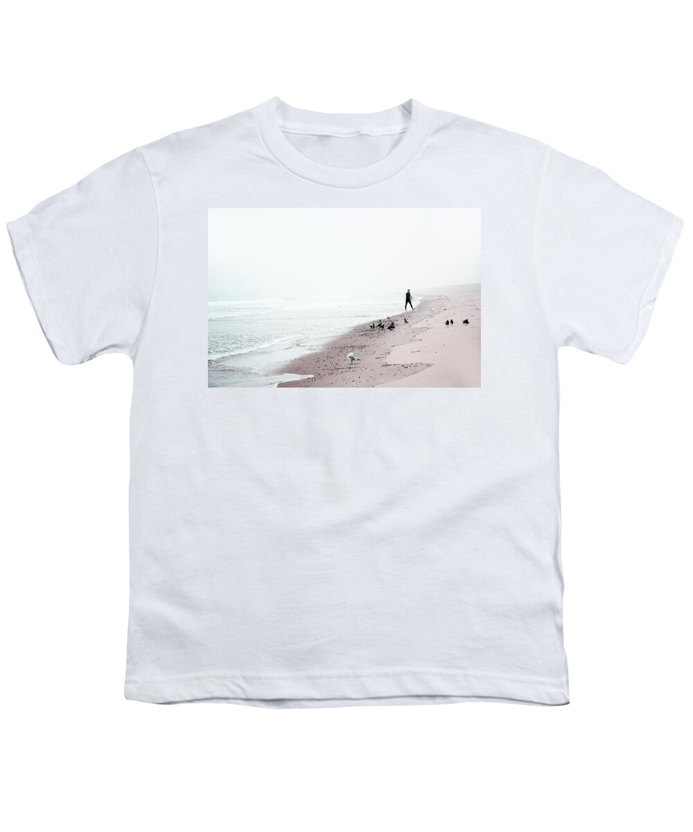 Cape Cod Surfing Youth T-Shirt featuring the photograph Surfing Where the Ocean Meets the Sky by Brooke T Ryan