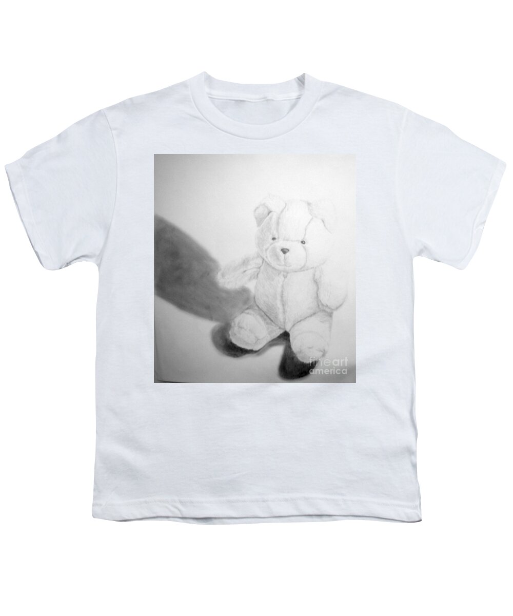 Teddy Youth T-Shirt featuring the drawing Teddy by Tamir Barkan