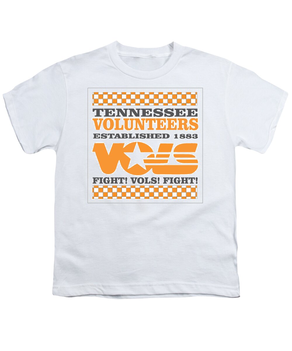 University Of Tennessee Youth T-Shirt featuring the photograph Tennessee Volunteers Fight by Debbie Karnes