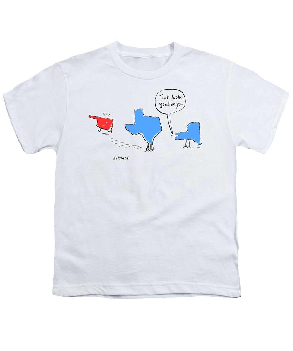 That Looks Good On You.' Youth T-Shirt featuring the drawing That Looks Good by David Sipress