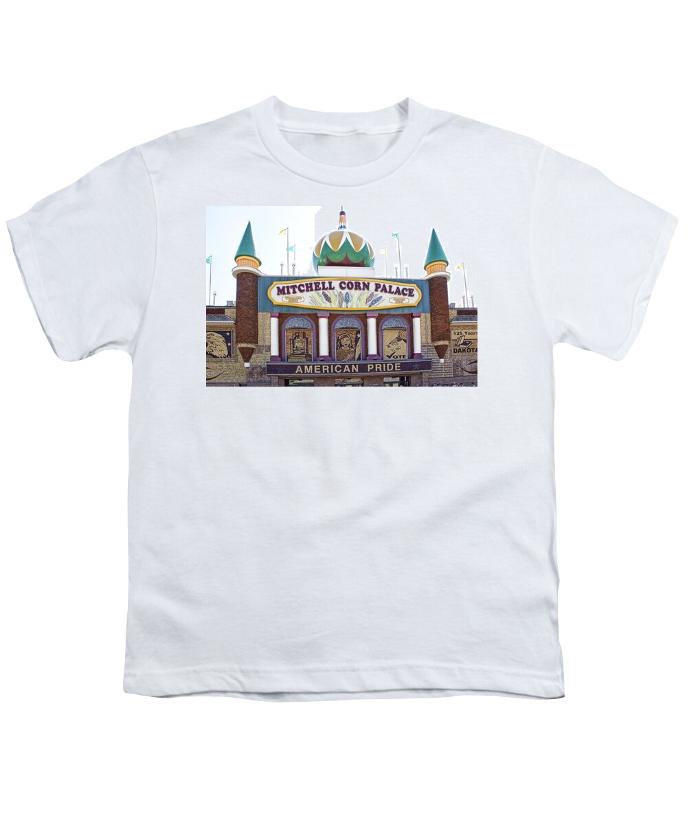 Art Youth T-Shirt featuring the photograph The Corn Palace in Mitchell South Dakota by Randall Nyhof