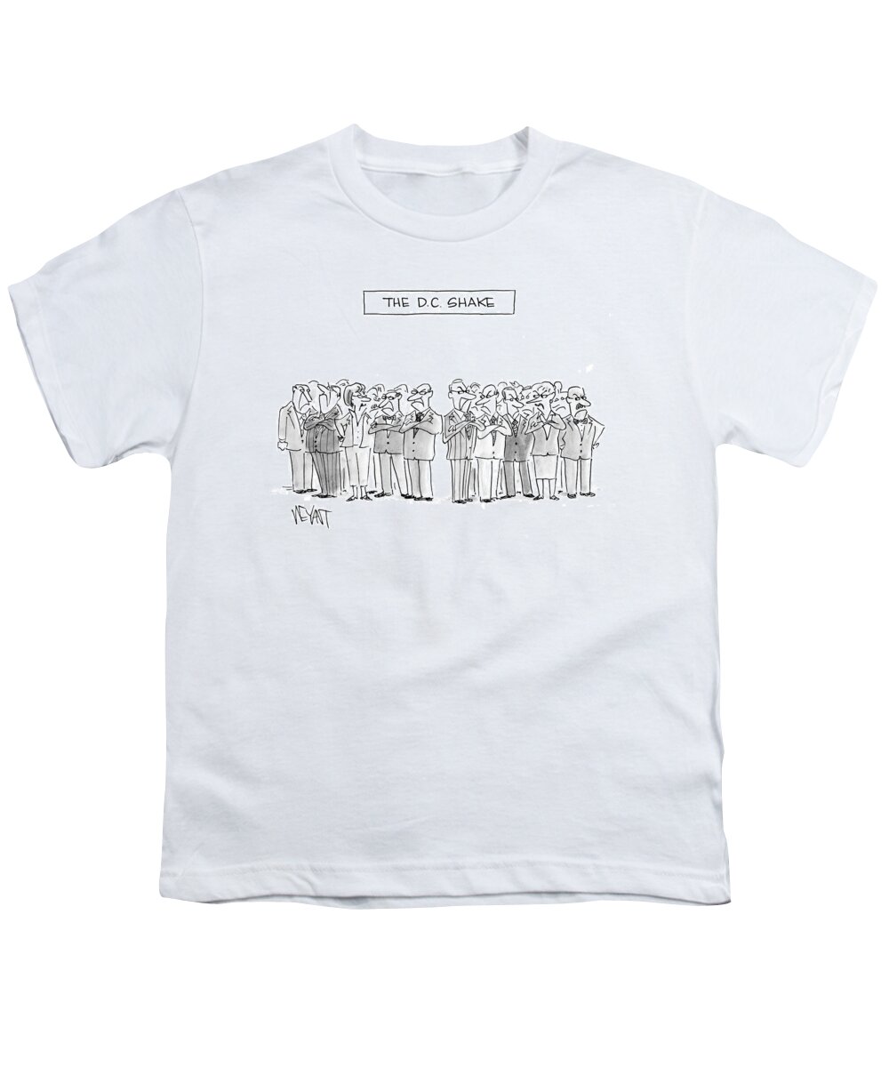 The D. C. Shake Youth T-Shirt featuring the drawing The D. C. Shake by Christopher Weyant