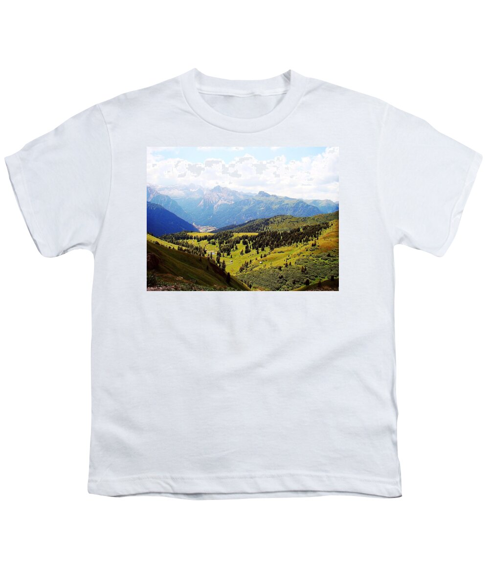 The Dolomites Youth T-Shirt featuring the photograph The Dolomites by Zinvolle Art