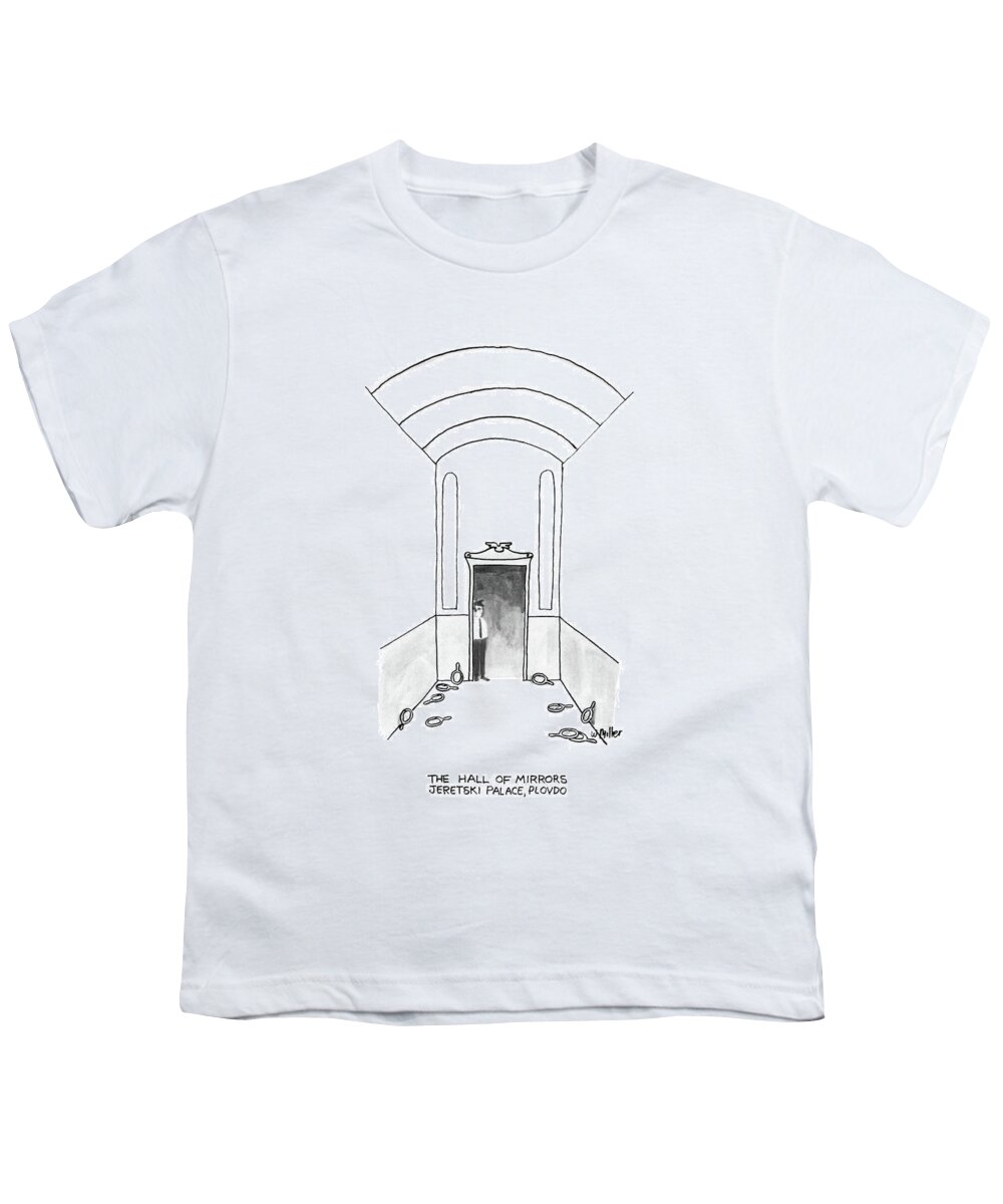 
The Hall Of Mirrors Jeretski Palace Youth T-Shirt featuring the drawing The Hall Of Mirrors Jeretski Palace by Warren Miller