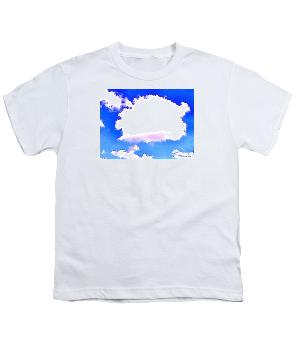 Clouds Youth T-Shirt featuring the photograph The Little White Cloud That Cried by A L Sadie Reneau