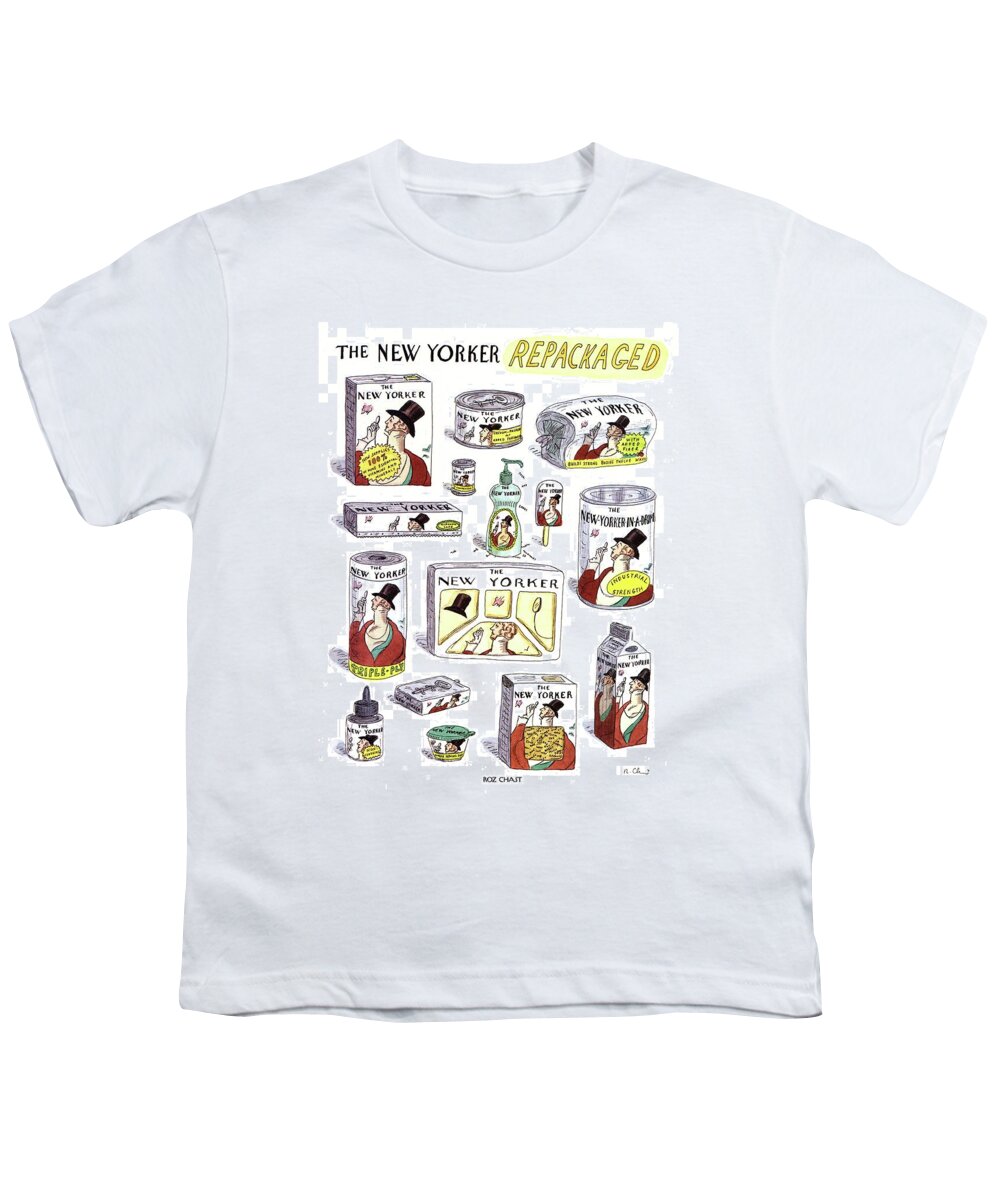 The New Yorker Repackaged
(a Series Of About Fifteen New Yorker Food Products All Featuring The New Yorker Character Eustace Tilley. These Include Bread Youth T-Shirt featuring the drawing The New Yorker Repackaged by Roz Chast