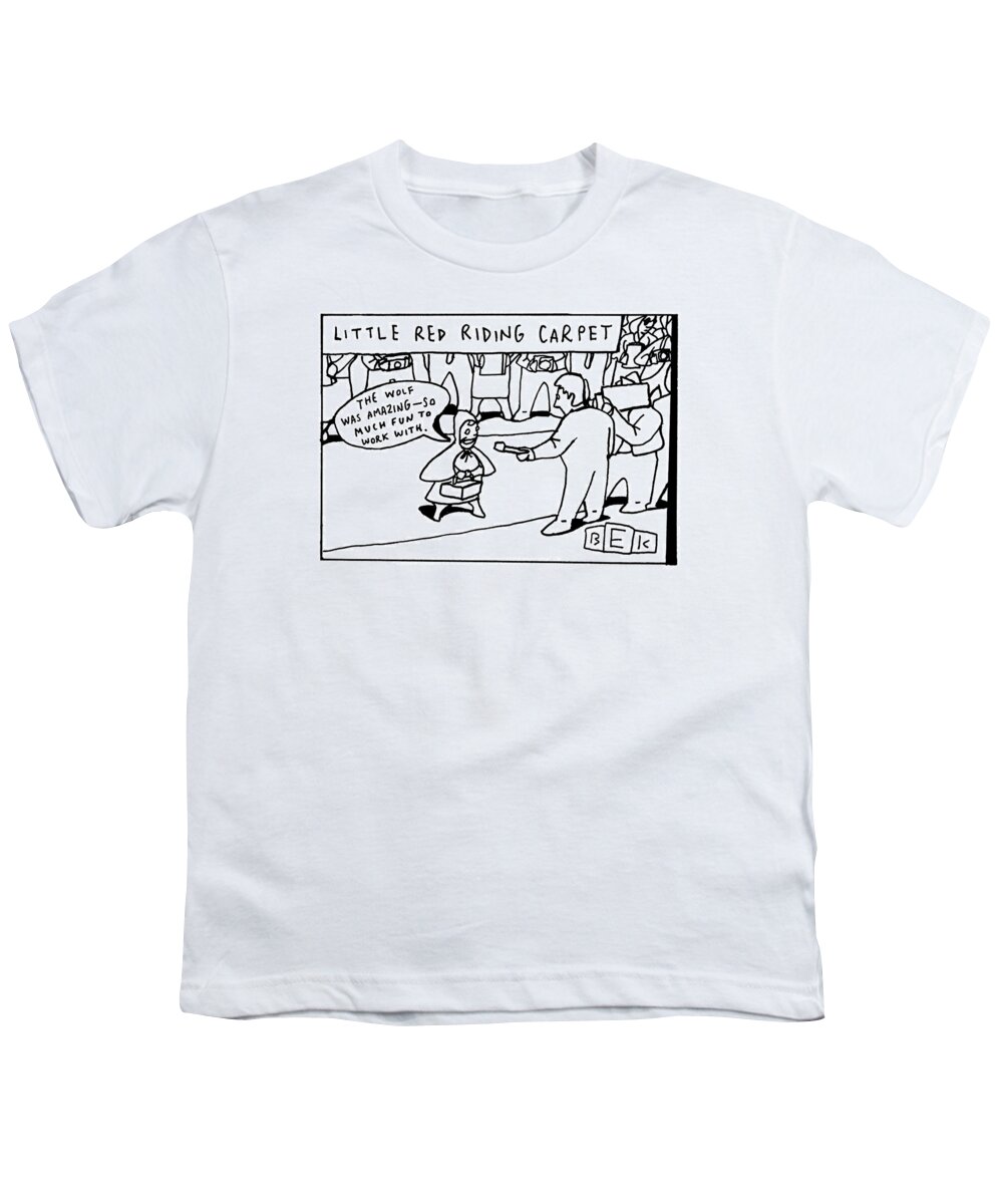 Little Red Riding Hood Youth T-Shirt featuring the drawing The Title Reads by Bruce Eric Kaplan