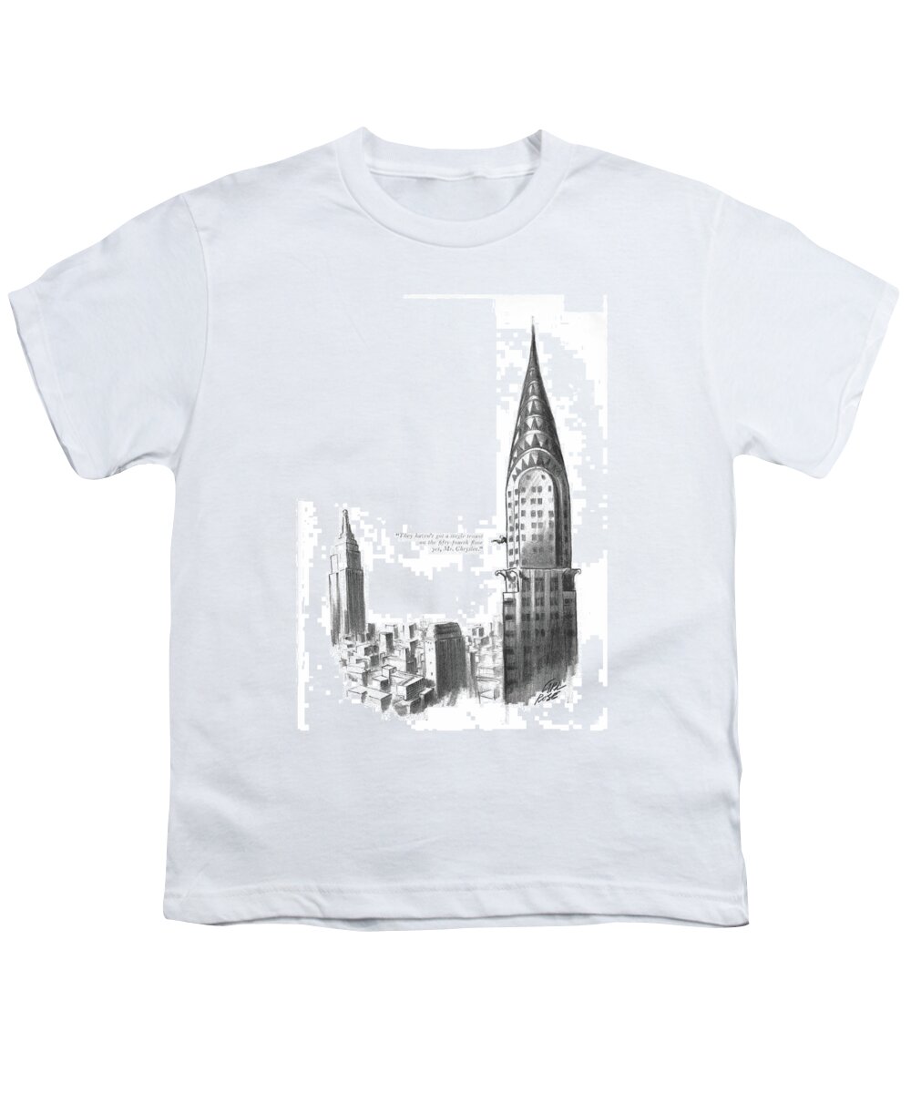 103939 Cro Carl Rose Youth T-Shirt featuring the drawing They Haven't Got A Single Tenant by Carl Rose