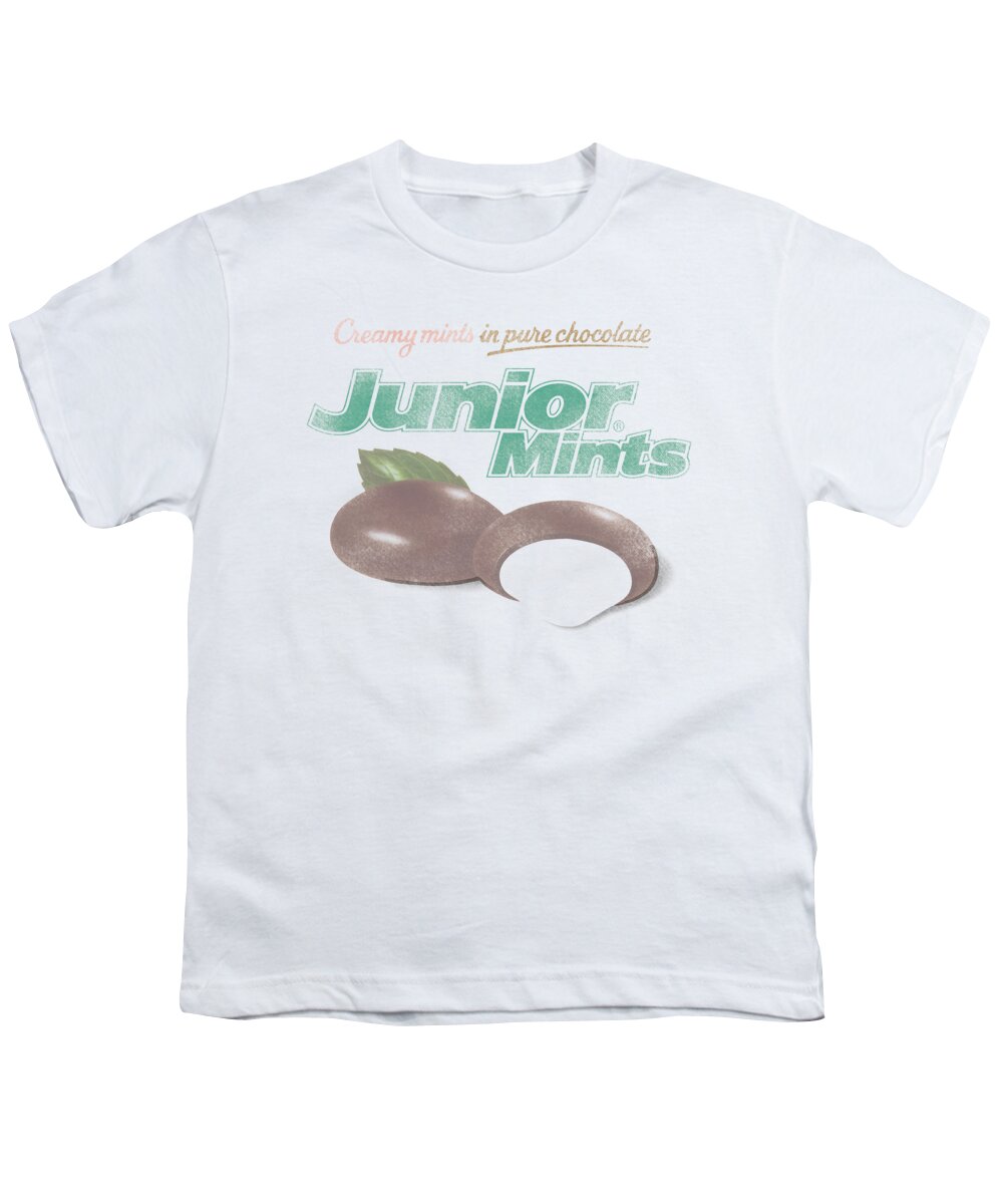 Tootsie Roll Youth T-Shirt featuring the digital art Tootsie Roll - Junior Mints Logo by Brand A