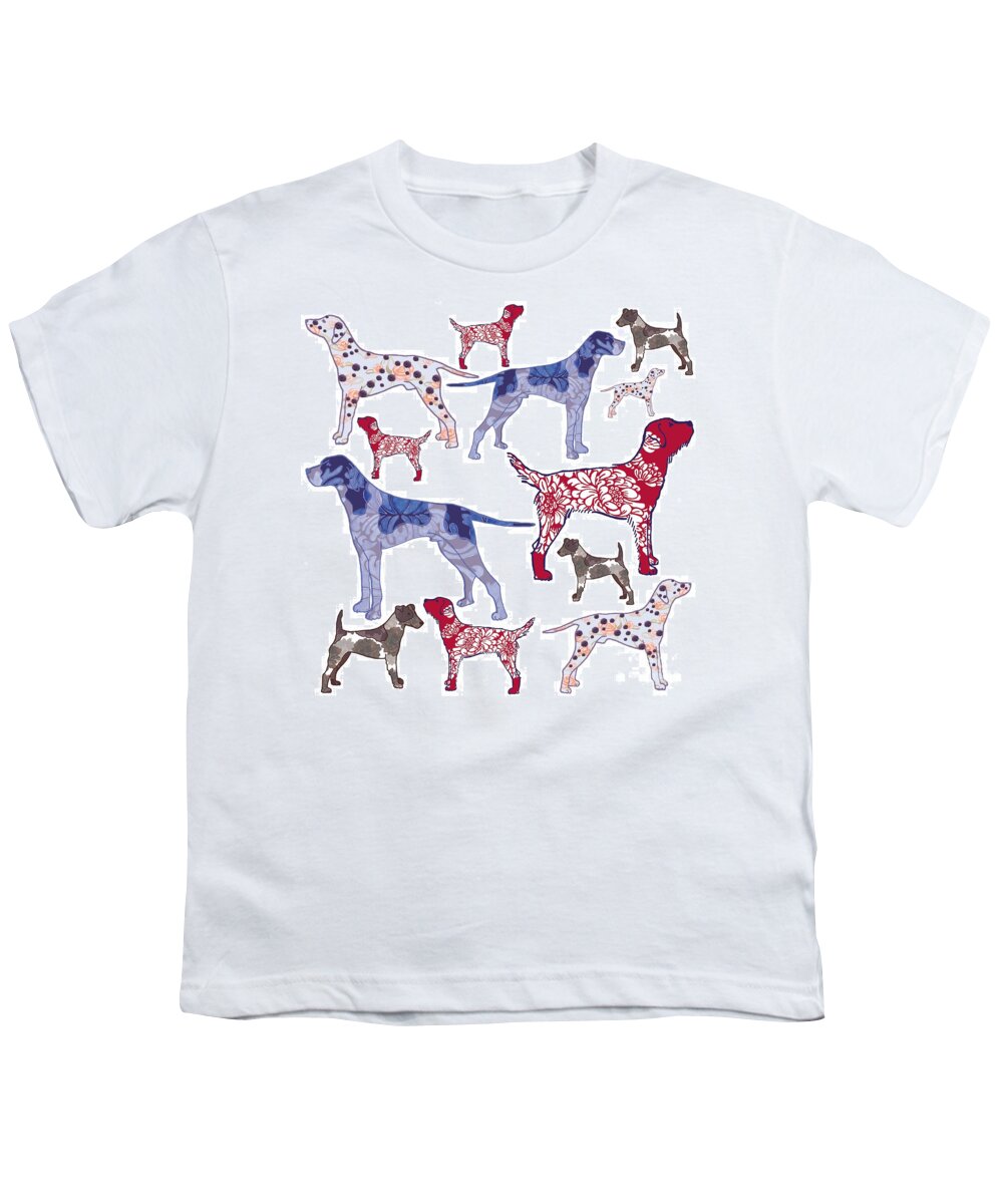 Dog Youth T-Shirt featuring the digital art Top dogs by Sarah Hough