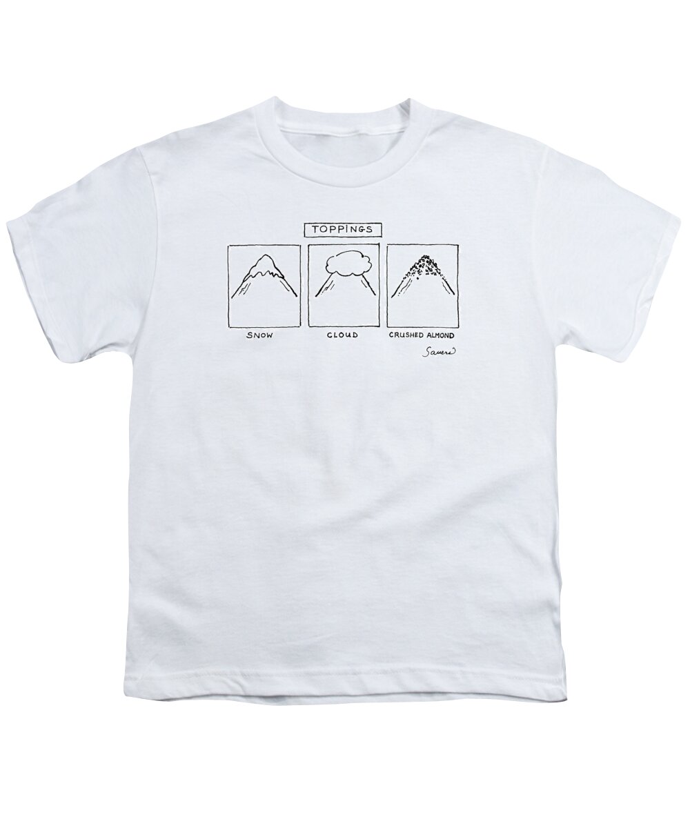 Toppings
(three-panel Drawing Of Mountains Youth T-Shirt featuring the drawing Toppings by Charles Sauers