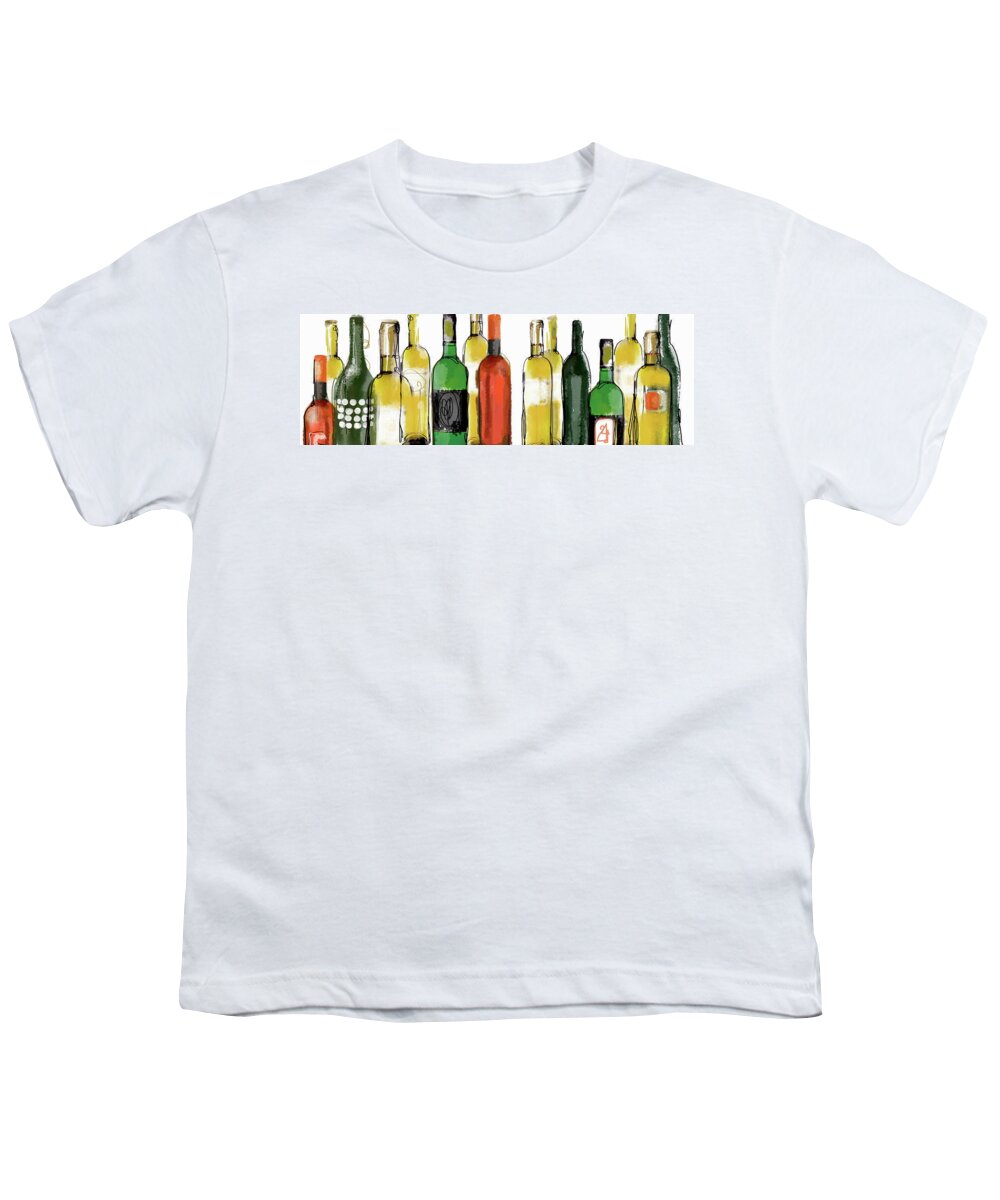 Abundance Youth T-Shirt featuring the photograph Various Wine Bottles by Ikon Ikon Images