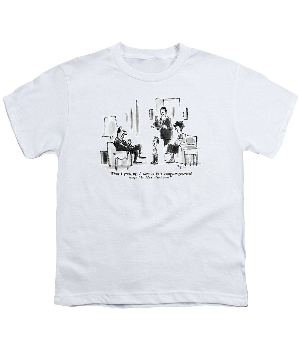 Household Youth T-Shirt featuring the drawing When I Grow by Lee Lorenz