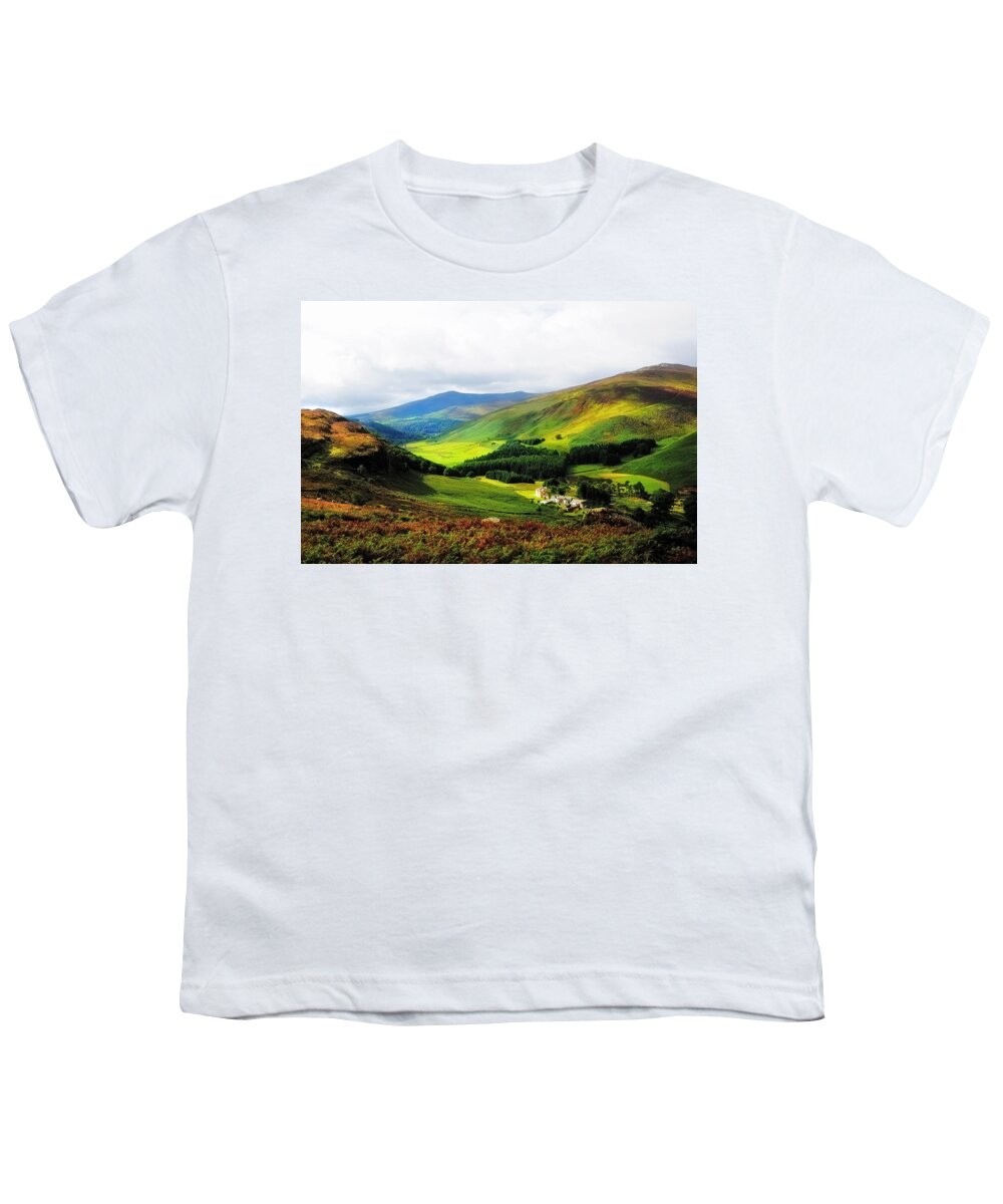 Ireland Youth T-Shirt featuring the photograph Where is Soul Flying. Wicklow Mountains. Ireland by Jenny Rainbow