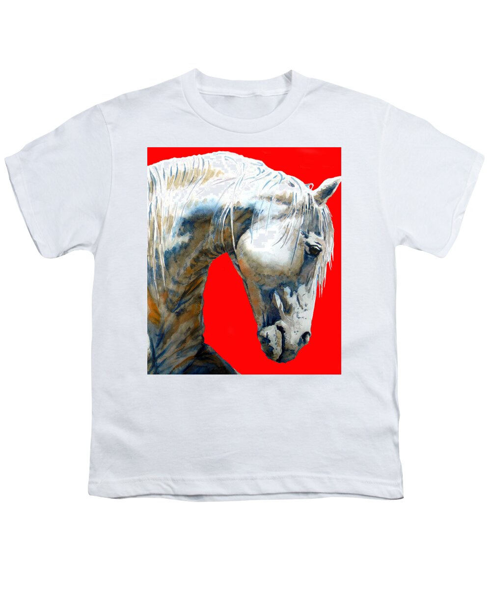 Original Fineart Youth T-Shirt featuring the painting White by J U A N - O A X A C A