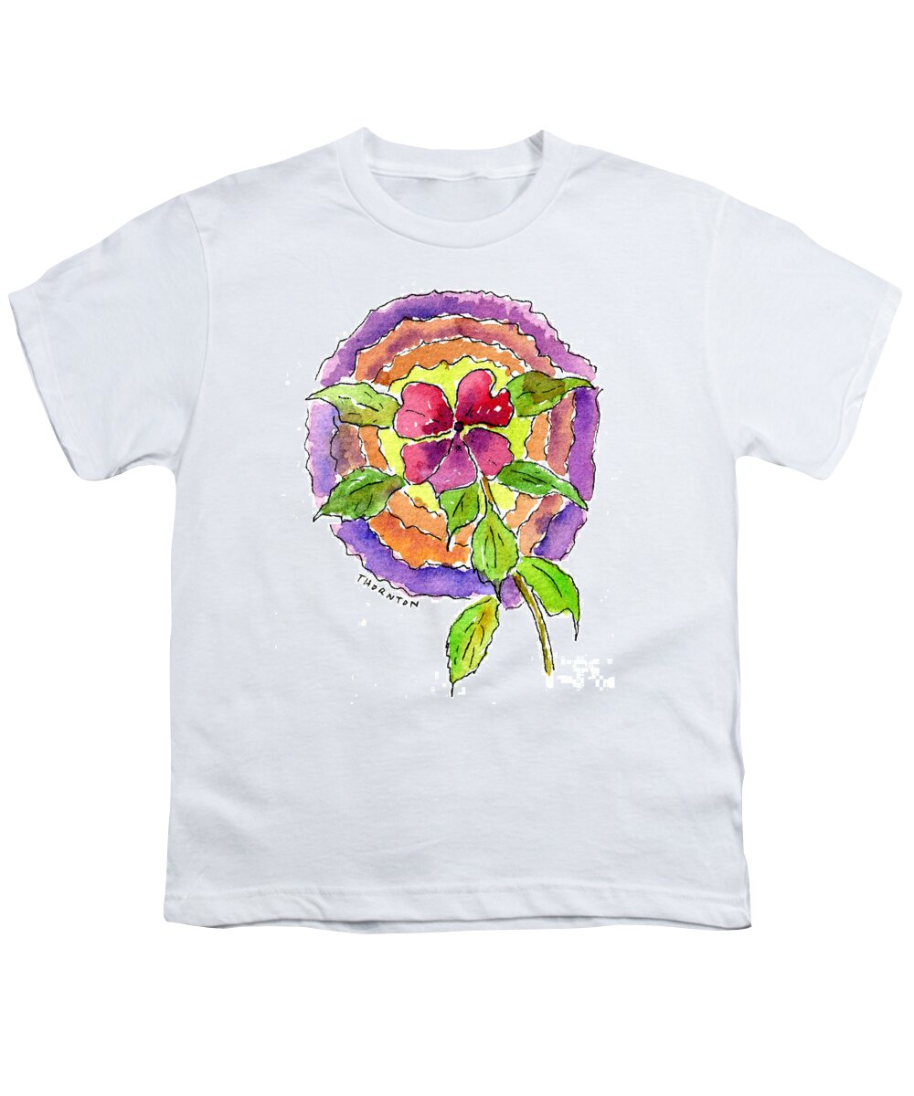 Wildflower Youth T-Shirt featuring the painting Wild Wildflower by Diane Thornton