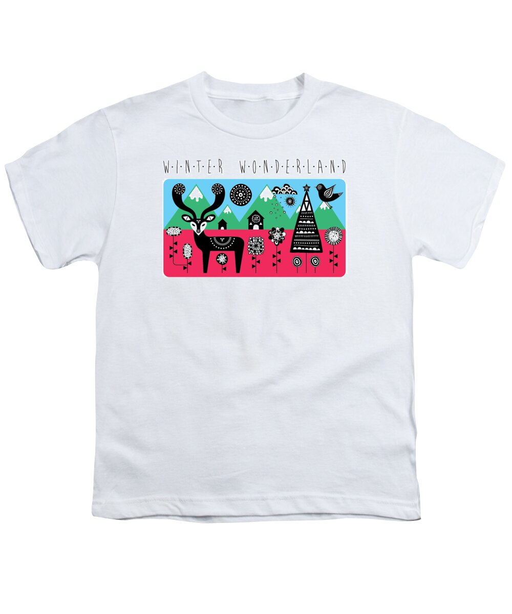 Susan Claire Youth T-Shirt featuring the photograph Winter Wonderland by MGL Meiklejohn Graphics Licensing