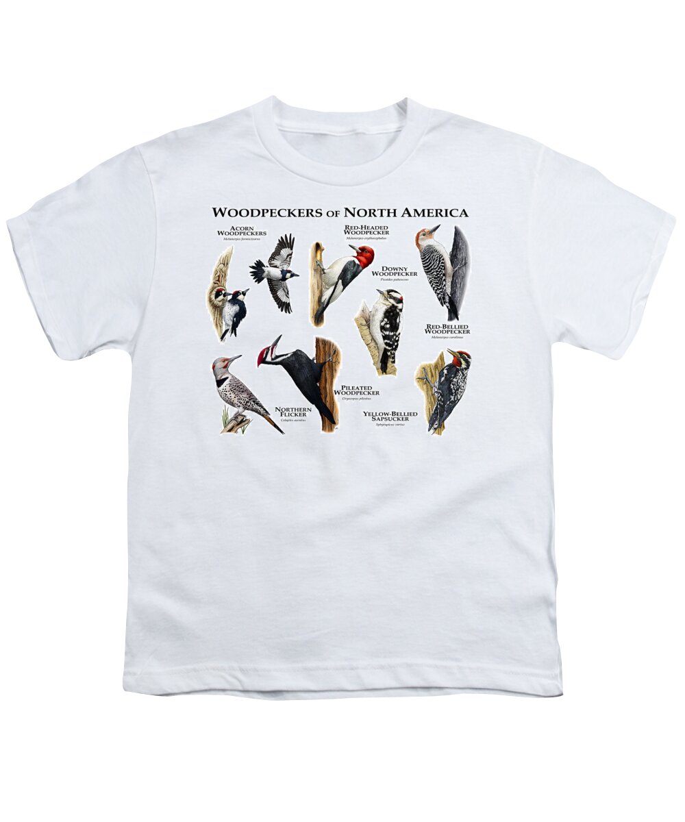 Acorn Woodpecker Youth T-Shirt featuring the photograph Woodpecker Of North America by Roger Hall
