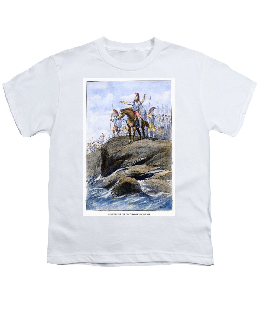 401 B.c Youth T-Shirt featuring the drawing Xenophon Anabasis by Granger