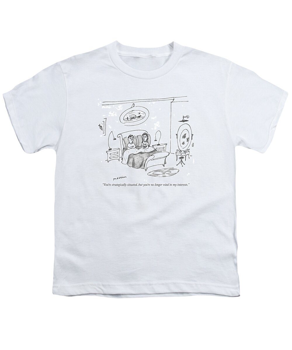 Marriage Youth T-Shirt featuring the drawing You're Strategically Situated by Michael Maslin