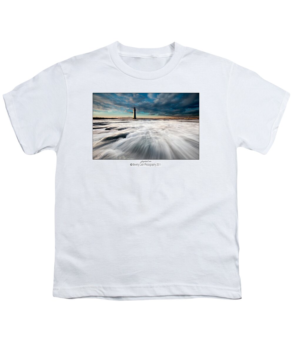 Lighthouse Youth T-Shirt featuring the photograph New Brighton Lighthouse #1 by B Cash