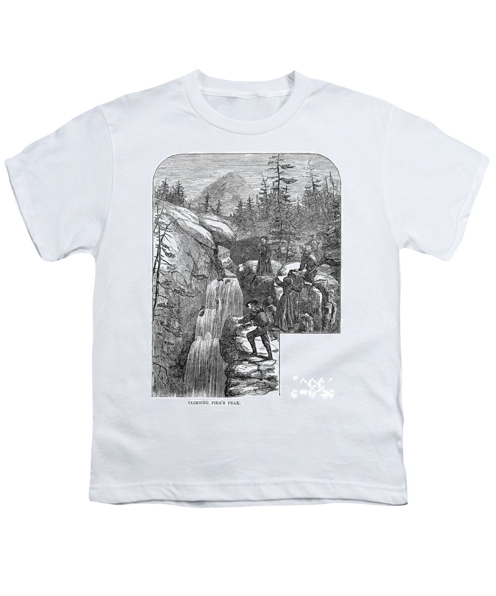 1867 Youth T-Shirt featuring the photograph Colorado: Pikes Peak, 1867 #1 by Granger