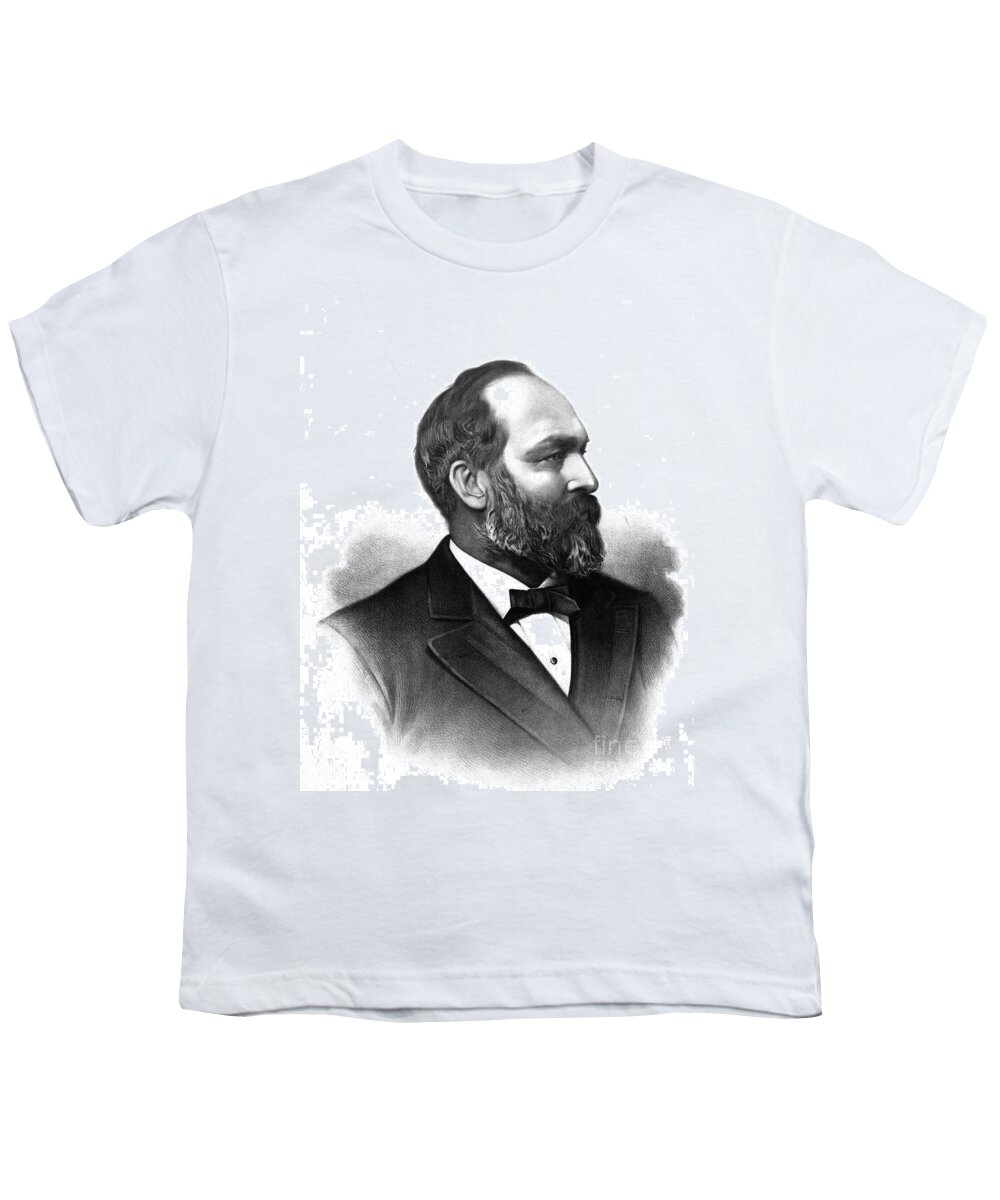 Government Youth T-Shirt featuring the photograph James A. Garfield, 20th American #1 by Photo Researchers