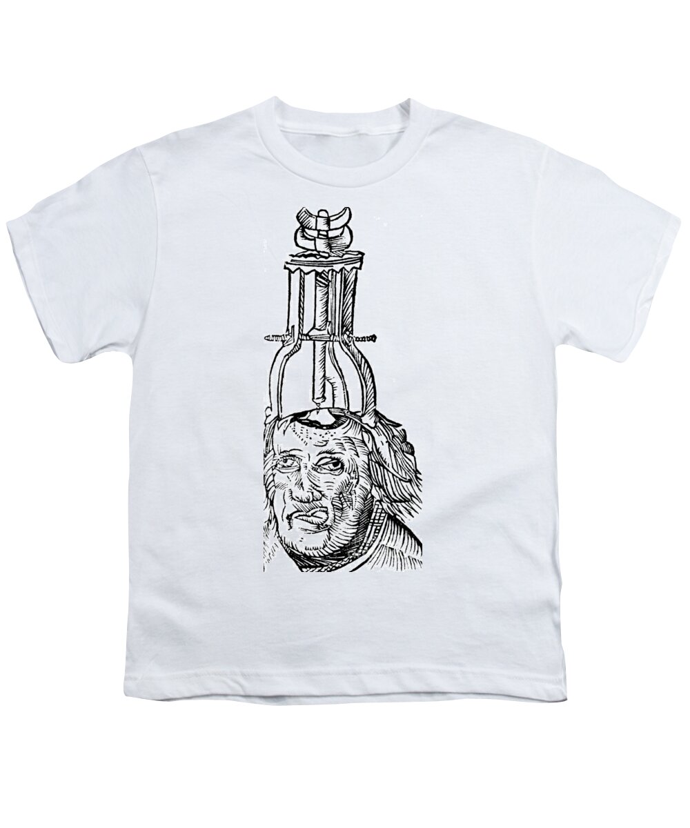 Science Youth T-Shirt featuring the photograph Trepanning, 1525 #1 by Science Source
