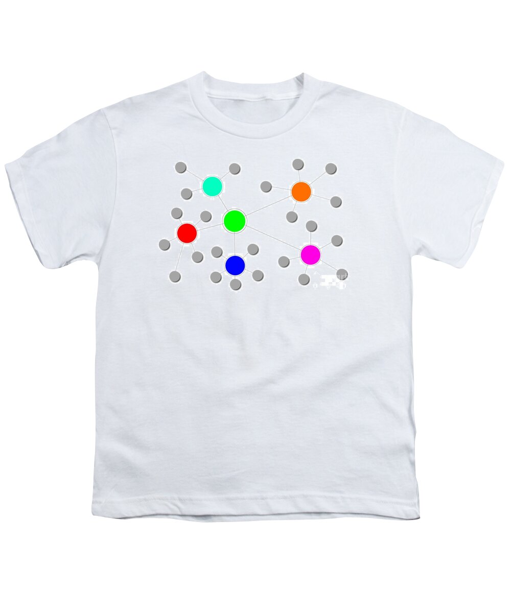 Network Youth T-Shirt featuring the digital art Network #4 by Henrik Lehnerer