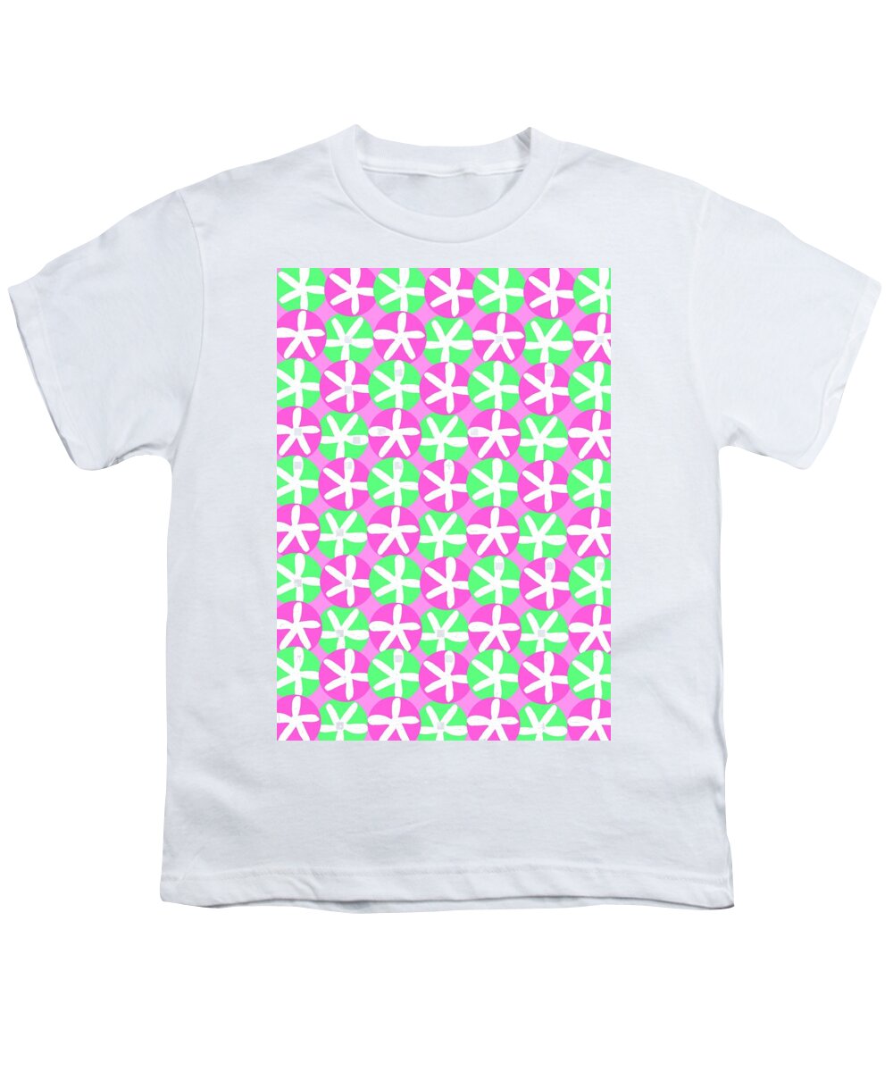 Flowers And Spots (digital) By Louisa Knight (contemporary Artist) Youth T-Shirt featuring the digital art Flowers and Spots by Louisa Knight