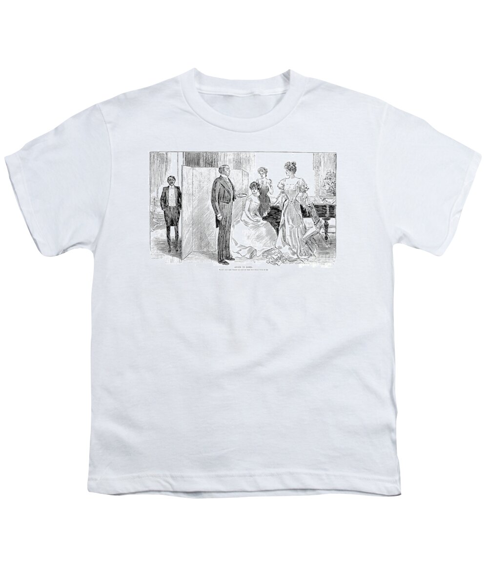 1903 Youth T-Shirt featuring the photograph Gibson: Advice To Bores by Granger