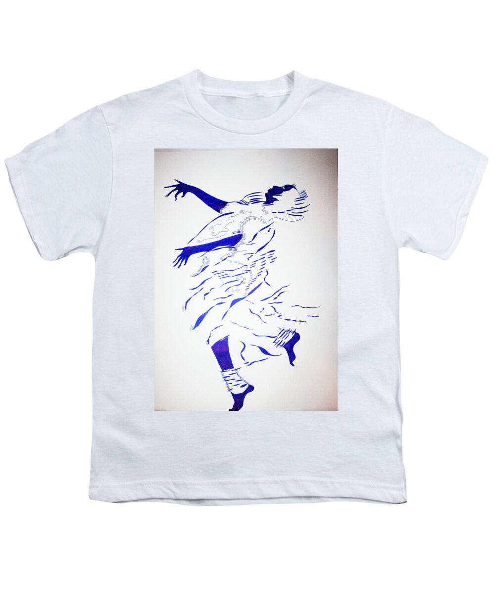 Jesus Youth T-Shirt featuring the drawing Ishaka dance - Burundi by Gloria Ssali