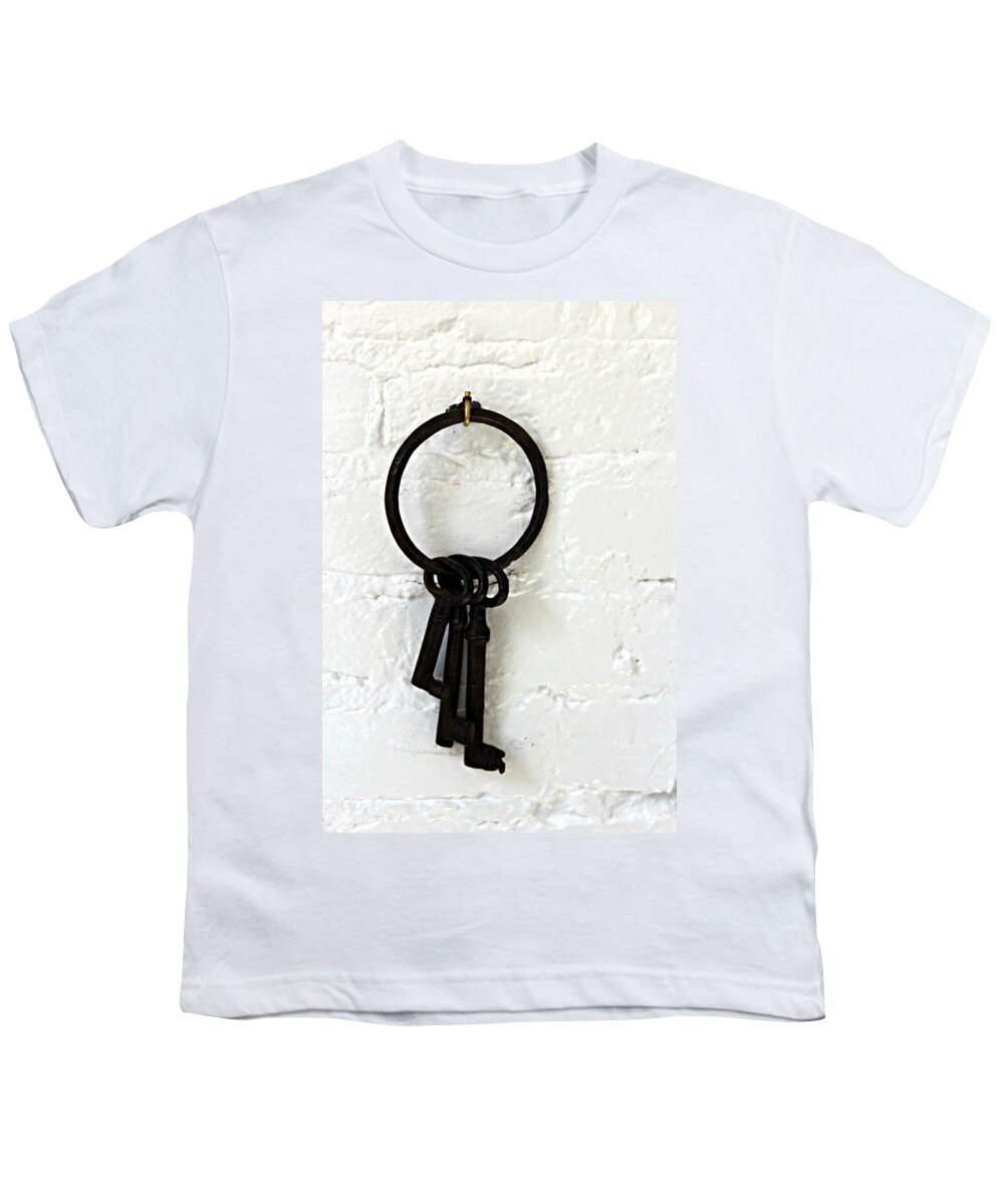 Keys Youth T-Shirt featuring the photograph Keys to the Lighthouse by Jo Sheehan
