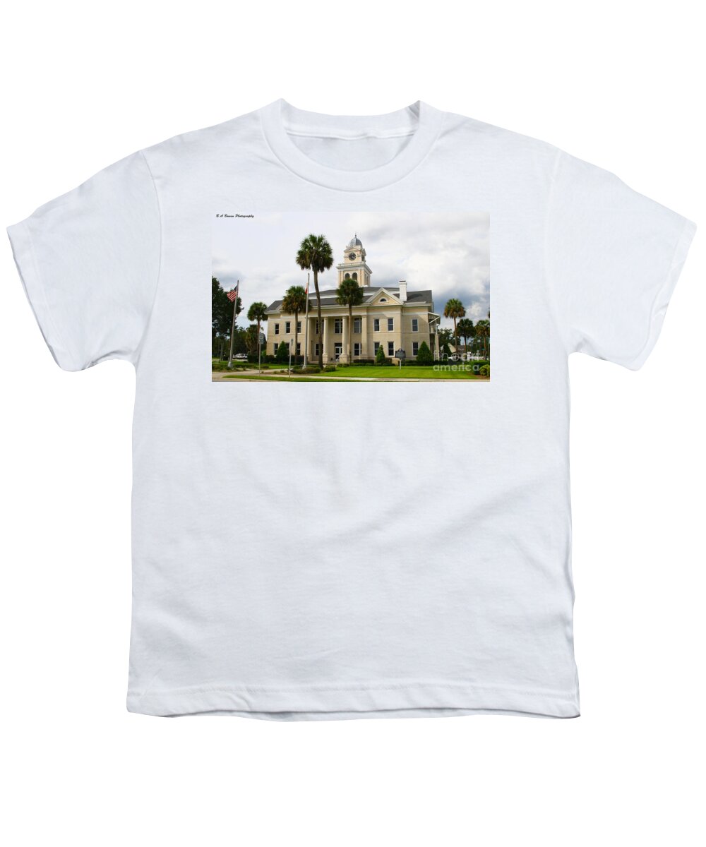 Lafayette County Youth T-Shirt featuring the photograph Lafayette County Courthouse by Barbara Bowen